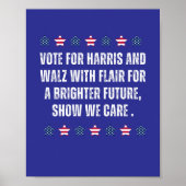 Harris And walz Slogan Poster (Vorne)