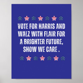 Harris And walz Slogan Poster