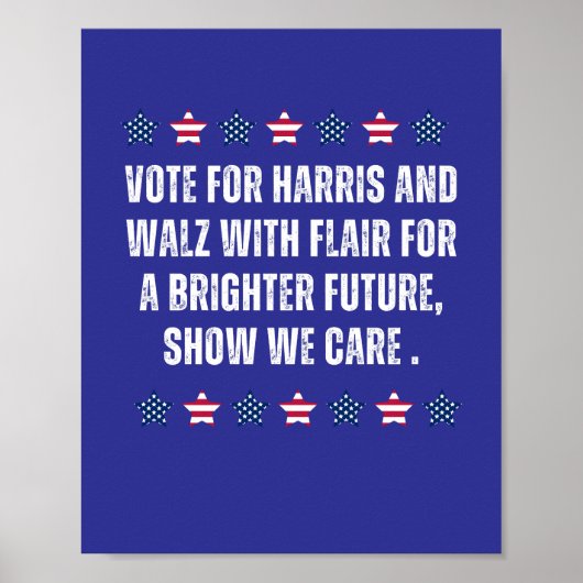 Harris And walz Slogan Poster (Vorne)