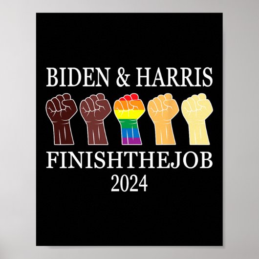 Harris: Beenden wir den Job 2024 Präsident US Flag Poster (Vorne)