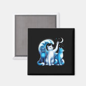 Harris Blue Cats Wave Kamala Funny für Katzen Lieb Magnet (Vorderseite/Rückseite)