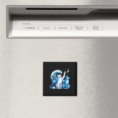 Harris Blue Cats Wave Kamala Funny für Katzen Lieb Magnet (In Situ (Geschirrspüler))