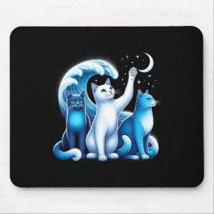 Harris Blue Cats Wave Kamala Funny für Katzen Lieb Mousepad