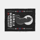 Harris Cat Ladys Vote Positive Funny 2024 Fleecedecke (Vorderseite (Horizontal))