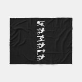 Harris Cat Lettering Positiv Fleecedecke (Vorderseite (Horizontal))