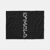 Harris Cat Lettering Positive Funny 10 Fleecedecke (Vorderseite (Horizontal))