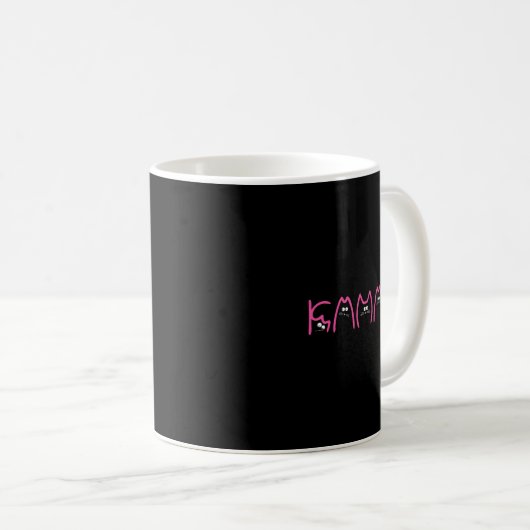 Harris Cat Lettering Positive Funny 13 Kaffeetasse (VorderseiteRechts)