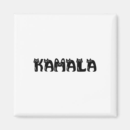 Harris Cat Lettering Positive Funny 2024 Wahl Magnet (Vorne)