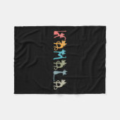Harris Cat Lettering Positive Funny Fleecedecke (Vorderseite (Horizontal))