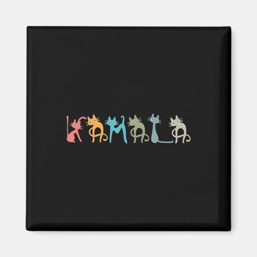 Harris Cat Lettering Positive Funny Magnet (Vorne)