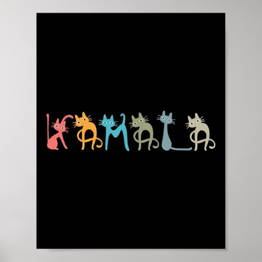 Harris Cat Lettering Positive Funny Poster (Vorne)