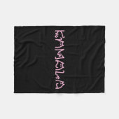 Harris Cat Lettering Positive Funny Retro Cat Fleecedecke (Vorderseite (Horizontal))