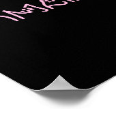 Harris Cat Lettering Positive Funny Retro Cat Poster (Ecke)