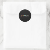 Harris Cat Lettering Positive Funny Runder Aufkleber (Tasche)