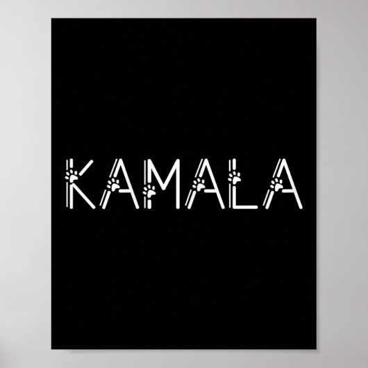 Harris Cat Lettering Positives Funny Shirt Kamala Poster (Vorne)