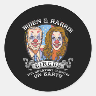 Harris Circus Beste Clowns auf der Erde Anti-Biden Runder Aufkleber