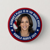 Harris EINE FRAU IST IM WEISSEN HAUS Button (Vorderseite)