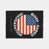 Harris Einweihung 20. Januar 2021 Retro-Demokrat Fleecedecke (Vorderseite (Horizontal))