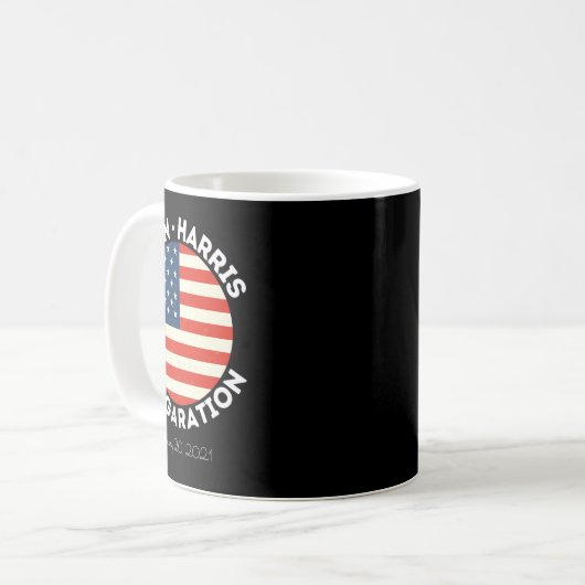 Harris Einweihung 20. Januar 2021 Retro-Demokrat Kaffeetasse (Vorderseite Links)