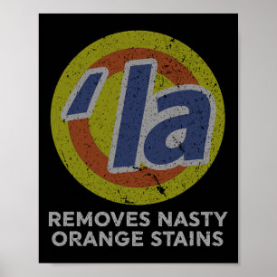 Harris entfernt Eklige Orangensteine Vintage Retro Poster