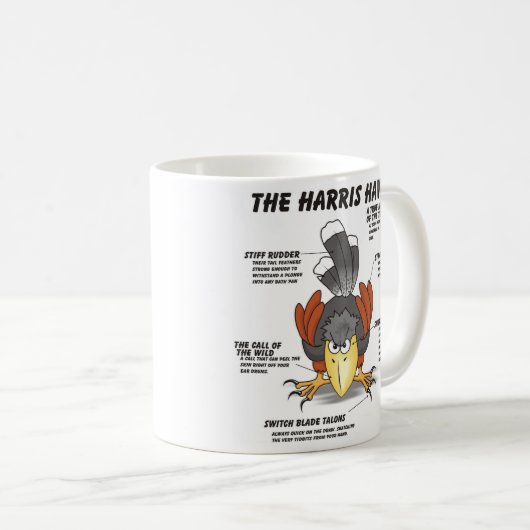 Harris-Falke-Cartoon Kaffeetasse (VorderseiteRechts)