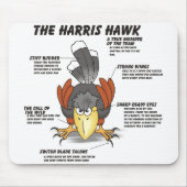 Harris-Falke-Cartoon Mousepad (Vorne)
