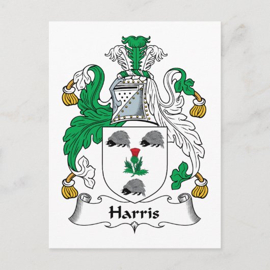 Harris Familienwappen Postkarte (Vorderseite)