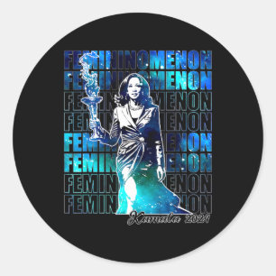 Harris Femininomenon 2024 Freedom Lady Liberty Tor Runder Aufkleber
