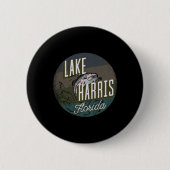 Harris Fl Large Mouth B Fischen Retro Leaping Fisc Button (Vorderseite)