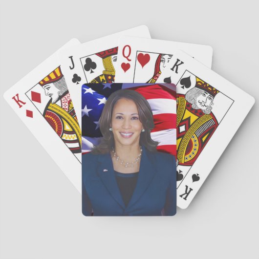 Harris Foto 2024 - Kamala Harris Foto Spielkarten (Rückseite)