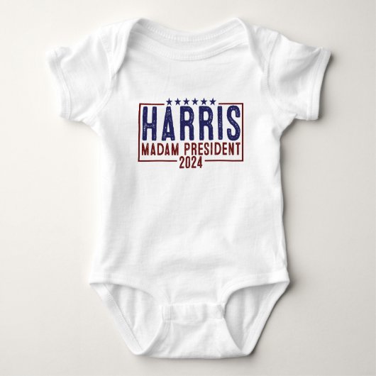 Harris Frau Präsidentin 2024 Baby Strampler (Vorderseite)