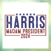 Harris Frau Präsidentin 2024 Fensteraufkleber (Blatt 3)