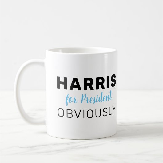 Harris für den Präsidenten 2024 Kaffeetasse (Links)