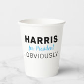 Harris für den Präsidenten 2024 Pappbecher (Vorderseite)