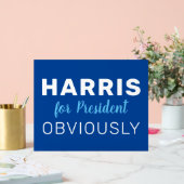 Harris für den Präsidenten - offensichtlich Unters Acrylschild (Hochzeit)