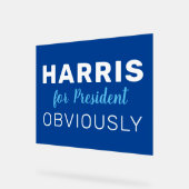 Harris für den Präsidenten - offensichtlich Unters Acrylschild (Winkel)