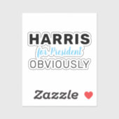Harris für den Präsidenten - offensichtlich Unters Aufkleber (Blatt)