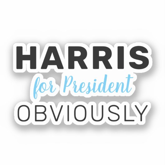 Harris für den Präsidenten - offensichtlich Unters Aufkleber (Vorderseite)