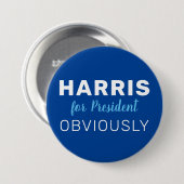 Harris für den Präsidenten - offensichtlich Unters Button (Vorne & Hinten)