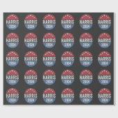 Harris für die Demokraten bei den Präsidentschafts Geschenkpapier (Flach)