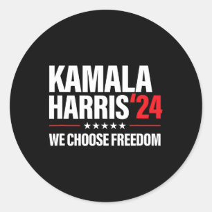 Harris für die Präsidentschaftswahl 2024 - Wir ent Runder Aufkleber