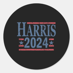 Harris für eine hellere Morgen 2-seitige Rückseite Runder Aufkleber
