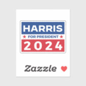 Harris für Präsident 2024 Aufkleber (Blatt)