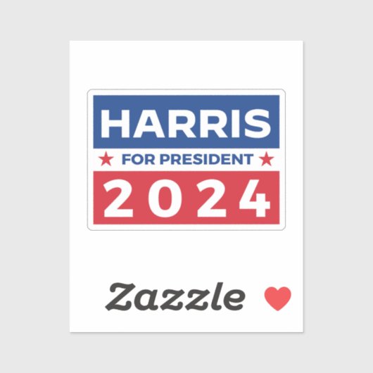 Harris für Präsident 2024 Aufkleber (Blatt)