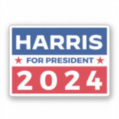 Harris für Präsident 2024 Aufkleber (Vorderseite)