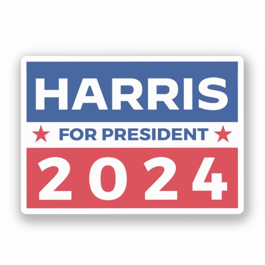 Harris für Präsident 2024 Aufkleber (Vorderseite)
