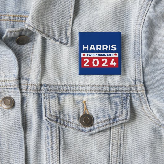 Harris für Präsident 2024 Button (Beispiel)