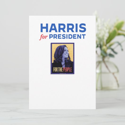 Harris für Präsident / Kamala Harris für Präsident Einladung (Stehend Vorderseite)