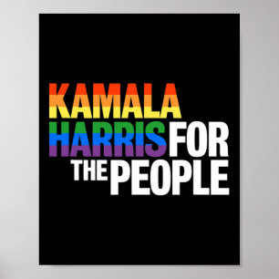 Harris für Präsident Lgbt Gay Pride Rainbow Poster