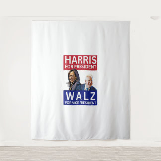 Harris für Präsident Walz für Vizepräsident Kamal Wandteppich